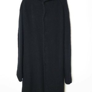 The Viridi-Anne Long hooded woolen knitted coat